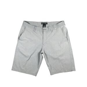 TravisMathew Beck Golf Shorts Light Gray Size 35 Performance Stretch